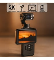 Mioji Mio Pocket 3 5K 30FPS 48MP 3 Eksenli Gimbal Kamera (Siyah)