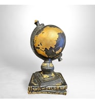 Gold Detaylı Siyah Yerküre Biblo