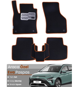 Hyundai Bayon (2021-2025) Uyumlu EVA Paspas Tam Set – Araca Özel Tasarım, Su Geçirmez,Kolay Montaj