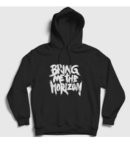 Presmono Unisex Beyaz Bring Me The Horizon Kapüşonlu Sweatshirt 20734tt (Siyah)