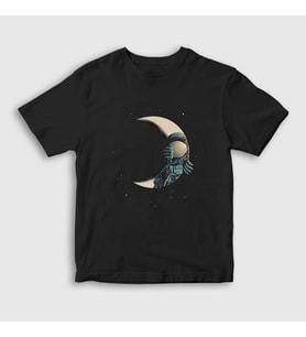 Presmono Unisex Çocuk Siyah Hide And Seek Astronaut Space Astronot Uzay T-Shirt 282459tt