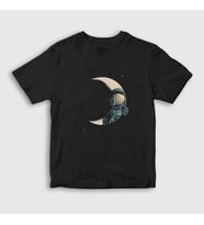 Presmono Unisex Çocuk Siyah Hide And Seek Astronaut Space Astronot Uzay T-Shirt 282459tt
