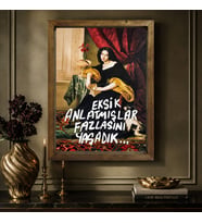 BK Gift Vintage Klasik Sanat Esprili Sözlü Masif Ahşap Çerçeveli Dekoratif Tablo - 1