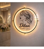 Firmalara Özel 3D Kabartmalı Logo Neon Led İç Mekan Lüx Tabela