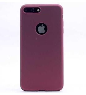 Uyumlu Model Apple iPhone 7 Plus Kılıf Soft Mat Premier Case (Mürdüm)