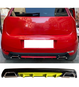 Fiat Punto Sarı Difüzör Çiftli Kare Egzoz Görünümlü D Tip Difizör