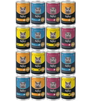 Reflex Plus Karışık Yetişkin Kedi Konservesi 400 Gr *16 ADET (Siyah)