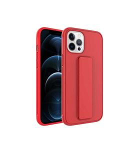 Apple iPhone 12 Pro Max Uyumlu Kılıf Zore Qstand Kapak (Kırmızı)