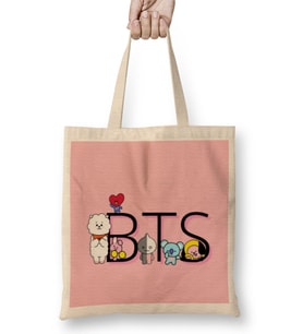Bts Army Bt21 GIFT Bez Çanta Uzun Saplı