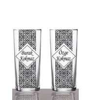 Kişiye Özel 2'li Desenli Rakı Bardağı