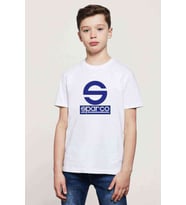 Sparco Logo Baskılı Unisex Çocuk Beyaz Tshirt