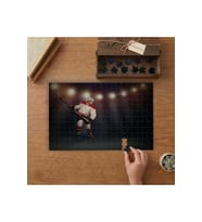 Hokey Oynayan Adam- Spor Tasarımı 240 parça Ahşap Puzzle Ahşap Kutuda MP00910