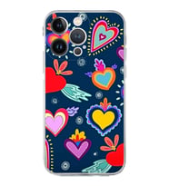 PrintiFy iPhone 13 Pro Max ile Uyumlu Retro Color 3  Kamera Korumalı Şeffaf  Kılıf