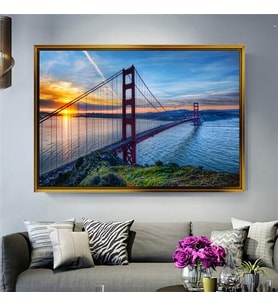 Altın Çerçeveli dekoratif tablo l1558 (Gold)