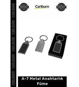 Özel Üretim Lazer Baskılı Logo İşlemeli Promosyon Hediyelik Şık Tasarım A7 Metal Anahtarlık Füme