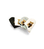 Peluş Ayıcık İşlemeli Kadın Soket Çorap 4 Çift