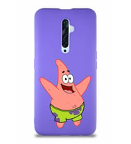 Oppo Reno 2Z Soft Premier Kapak Patrick Yıldız Tasarımlı Silikon Kılıf - Mor (Şeffaf)