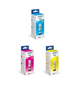 103 EcoTank L3156 3 Uyumlu Renk Sarı-Mavi-Kırmızı Mürekkep Seti CYM65Ml. EPSON 103 008 1-