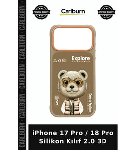 iPhone 17 Pro / 18 Pro Silikon Kılıf 2.0 3D Tarz Erkek Cep