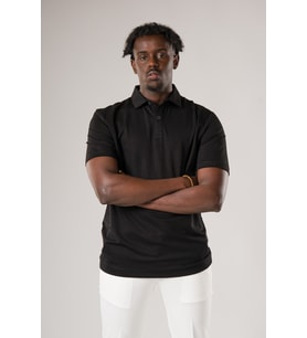 Regular Fit Dokulu Likralı Polo Yaka T-shirt