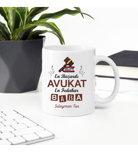 Avukat Babaya Hediye Kupa (Beyaz)