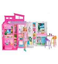 Barbie Portatif Tatil Evi Bebek ve Oyun Seti HRJ77