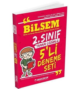 2.Sınıf Bilsem Tamamı Çözümlü 5 li Deneme Seti Zeki Çocuk