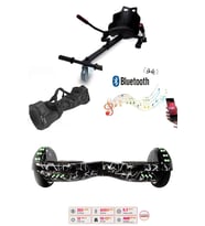 Elektrikli Kaykay Scooter Akıllı Denge Hoverboard + HoverKart + Çanta FULL LEDLİ EXTREM PAKET D02