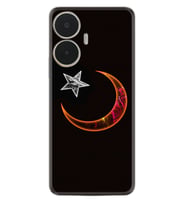Realme C55 Kılıf Resimli Desenli Silikon Platinium Series Ay Yıldız 1884