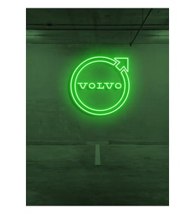 Rent A Carlara Özel VOLVO Logo Neon Tabela