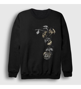 Presmono Unisex Siyah Flow Blind Guardian Sweatshirt 379687tt