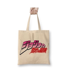 Jojo No Kimyou Na Bouken Jojo's Bizarre Adventure Bez Çanta Uzun Saplı Alışveriş Çantası (Beyaz)