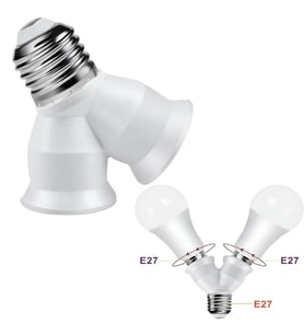 Ayt Ledx DY-101 E27 Duy Çoğaltıcı Tek Duydan Çift E27 Lamba Bağlantısı Duy Çoklayıcı