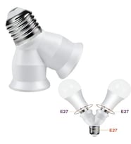 Ayt Ledx DY-101 E27 Duy Çoğaltıcı Tek Duydan Çift E27 Lamba Bağlantısı Duy Çoklayıcı