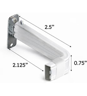 KBX2028 Lockseam 2" Boşluk Perde Çubuğu, 28-48", Beyaz