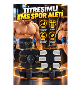 Titreşimli EMS Kas Uyarıcı Spor ve Fitness Cihazı 6 Mod Ayarlanabilir Yoğunluk Karın Kol Bacak