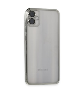 Galaxy A05 Kılıf  Lensli  - Gümüş