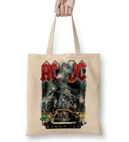 Ac Dc Black İce Bez Çanta Uzun Saplı