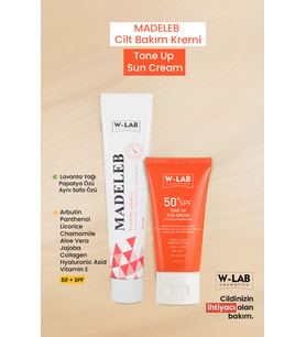 W-Lab Kozmetik Madeleb Krem 40 ml ve W Lab Ton Eşitleyici Güneş Kremi 50+SPF