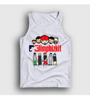 Presmono Unisex Beyaz Logo Limp Bizkit Atlet 554577tt