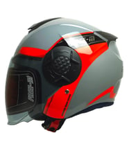 Motosiklet Yarım Kask Double Güneş Vizörlü Siyah Ece Sertifikalı Abs Material Motorcu Kaskı Bold