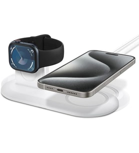 Spigen MagFit Duo AMP02796 2in1 Beyaz MagSafe Docking Station Teşhir