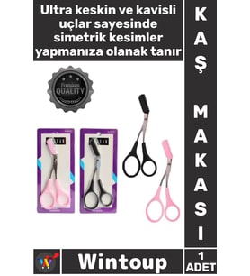 #Makas Paslanmaz Çelik Profesyonel Hassas Kavisli Uçlu Ergonomik Tasarım Kişisel Bakım Kaş Makası