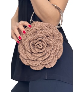 Özel Tasarım Gül Formlu Kadın Çantası – Handmade Abiye Çanta