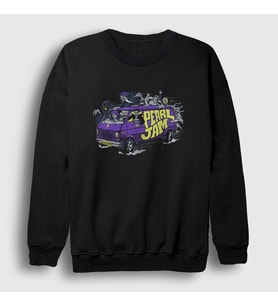 Presmono Unisex Siyah Van Pearl Jam Sweatshirt 74567tt