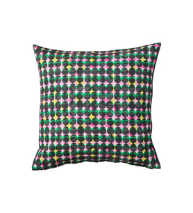 Kırlent kılıfı, pembe-yeşil, 50x50 cm