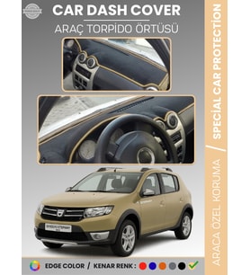 DACIA SANDERO STEPWAY (2010-2015) Torpido Örtüsü Ön Göğüs Koruma Tam Uyum Kaymaz Kolay Montaj