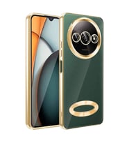 Xiaomi Redmi A3 4G 2024 Uyumlu Kılıf Silikon Kamera Korumalı Renkli Şeritli Logo Gösteren Zore Omega Kapak