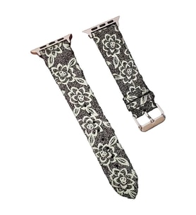Apple Watch 42mm Creeper Desenli Kordon - Siyah