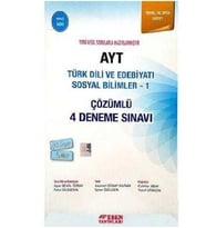 AYT Türk Dili ve Edebiyatı Sosyal Bilimler - 1 Çözümlü 4 Deneme Sınavı Mavi Seri